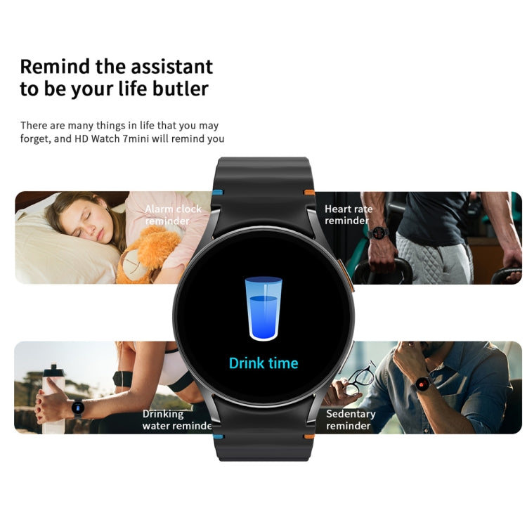 HD Watch7 mini 1.3 inch AMOLED Screen Smart Watch Supports Heart Rate Monitoring/Blood Oxygen Monitoring(Silver) - Smart Watches by PMC TechLife | Online Shopping South Africa | PMC TechLife | Buy Now Pay Later Mobicred