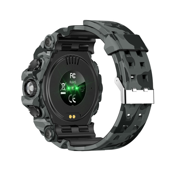 LC21 1.32 inch TFT Round Screen Sports Smart Watch Supports Blood Oxygen Monitoring/Call Reminder(Camouflage Grey)