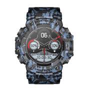 LC21 1.32 inch TFT Round Screen Sports Smart Watch Supports Blood Oxygen Monitoring/Call Reminder(Camouflage Blue)