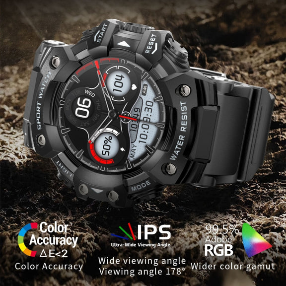LC21 1.32 inch TFT Round Screen Sports Smart Watch Supports Blood Oxygen Monitoring/Call Reminder(Camouflage Blue)