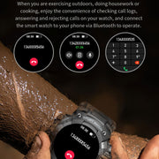LC21 1.32 inch TFT Round Screen Sports Smart Watch Supports Blood Oxygen Monitoring/Call Reminder(Camouflage Blue)