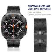 For Samsung Galaxy Watch Ultra 47mm Butterfly Buckle Titanium Alloy Watch Band(Black)