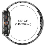For Samsung Galaxy Watch Ultra 47mm Butterfly Buckle Titanium Alloy Watch Band(Black)