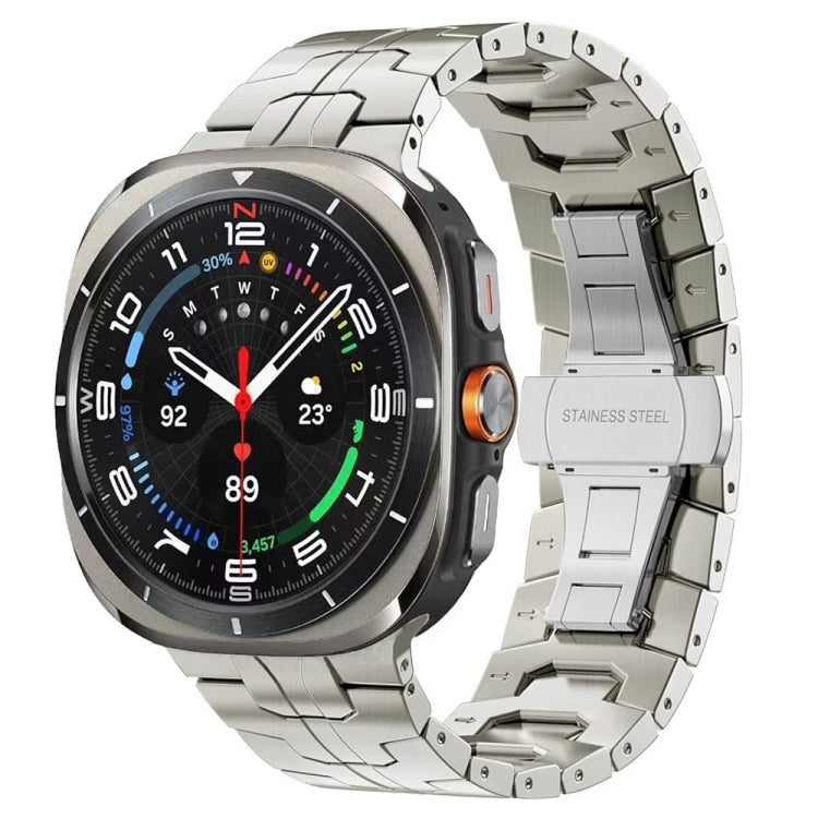 For Samsung Galaxy Watch Ultra 47mm Butterfly Buckle Titanium Alloy Watch Band(Titanium) - Watch Bands by PMc TechLife | Online Shopping South Africa | PMc TechLife | Buy Now Pay Later Mobicred