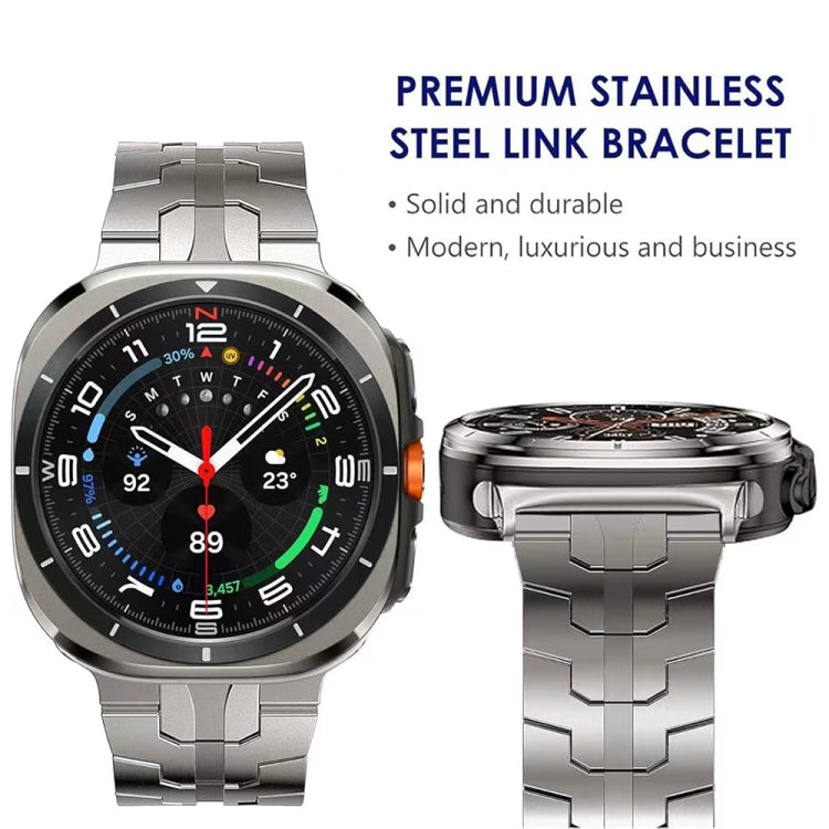 For Samsung Galaxy Watch Ultra 47mm Butterfly Buckle Titanium Alloy Watch Band(Titanium) - Watch Bands by PMc TechLife | Online Shopping South Africa | PMc TechLife | Buy Now Pay Later Mobicred