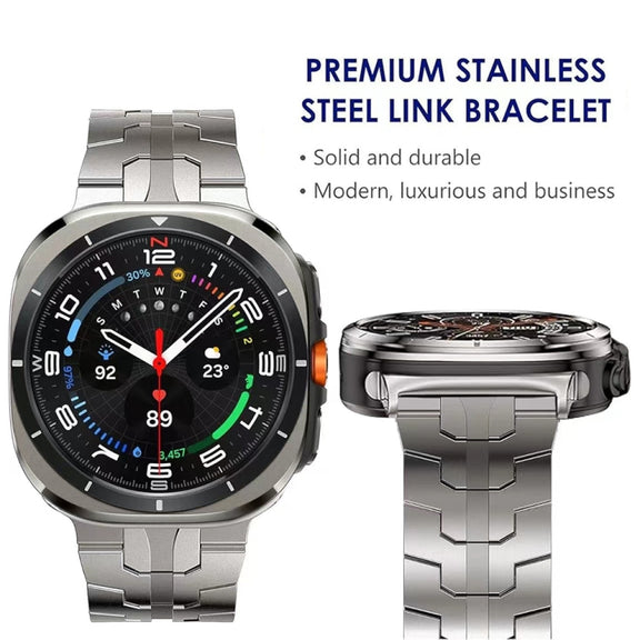For Samsung Galaxy Watch Ultra 47mm Butterfly Buckle Titanium Alloy Watch Band(Titanium)