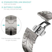 For Samsung Galaxy Watch Ultra 47mm Butterfly Buckle Titanium Alloy Watch Band(Titanium)