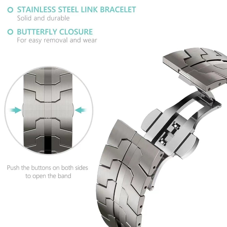 For Samsung Galaxy Watch Ultra 47mm Butterfly Buckle Titanium Alloy Watch Band(Titanium)