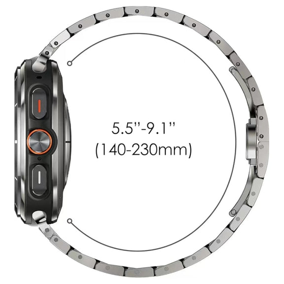 For Samsung Galaxy Watch Ultra 47mm Butterfly Buckle Titanium Alloy Watch Band(Titanium)