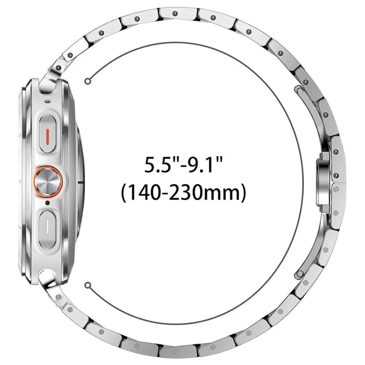 For Samsung Galaxy Watch Ultra 47mm Butterfly Buckle Titanium Alloy Watch Band(Silver)