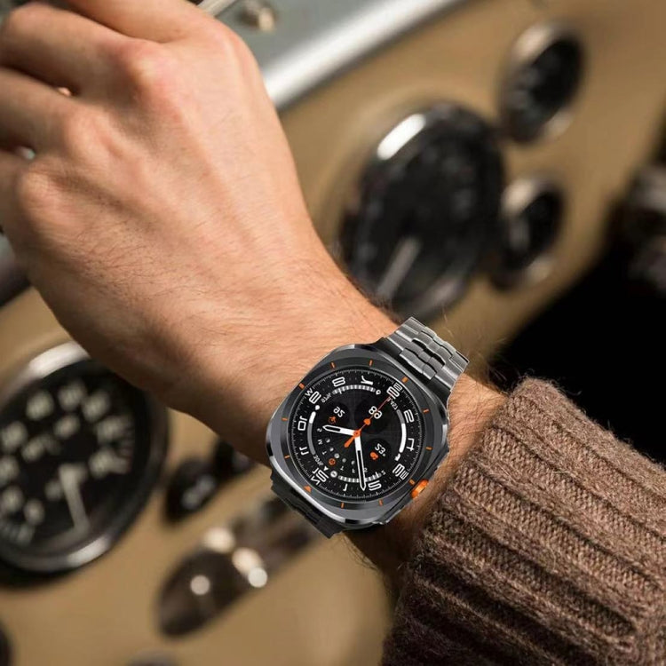 For Samsung Galaxy Watch Ultra 47mm Butterfly Buckle Titanium Alloy Watch Band(Titanium) - Watch Bands by PMc TechLife | Online Shopping South Africa | PMc TechLife | Buy Now Pay Later Mobicred