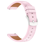 20mm Square Leather Silver Buckle Watch Band(Pink)