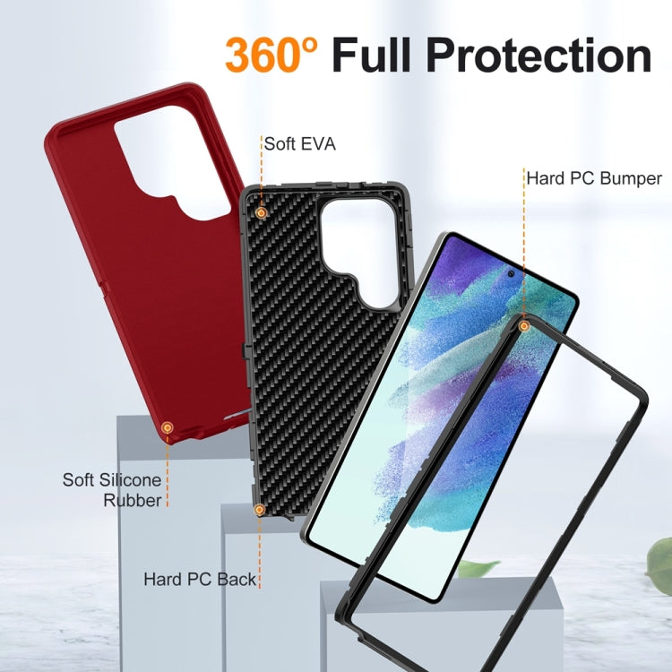 For Samsung Galaxy S25 Ultra 5G Life Waterproof Rugged Phone Case(Red + Black) - Galaxy S25 Ultra 5G Cases by PMC Jewellery | Online Shopping South Africa | PMC Jewellery | Buy Now Pay Later Mobicred