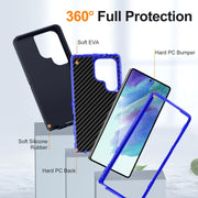 For Samsung Galaxy S25 Ultra 5G Life Water-resistant Rugged Phone Case(Dark Blue + Royal Blue)