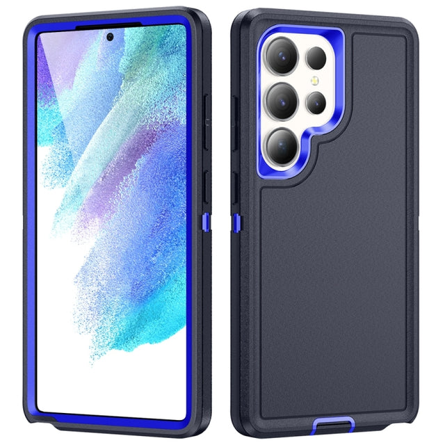 For Samsung Galaxy S25 Ultra 5G Life Water-resistant Rugged Phone Case(Dark Blue + Royal Blue)
