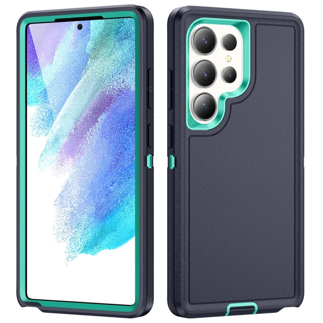 For Samsung Galaxy S25 Ultra 5G Life Water-resistant Rugged Phone Case(Dark Blue + Light Blue)