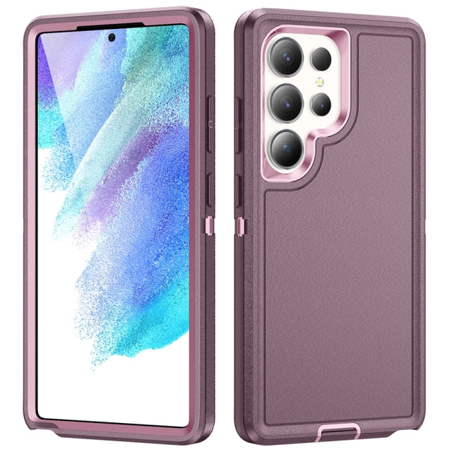 For Samsung Galaxy S25 Ultra 5G Life Water-resistant Rugged Phone Case(Purple + Pink)