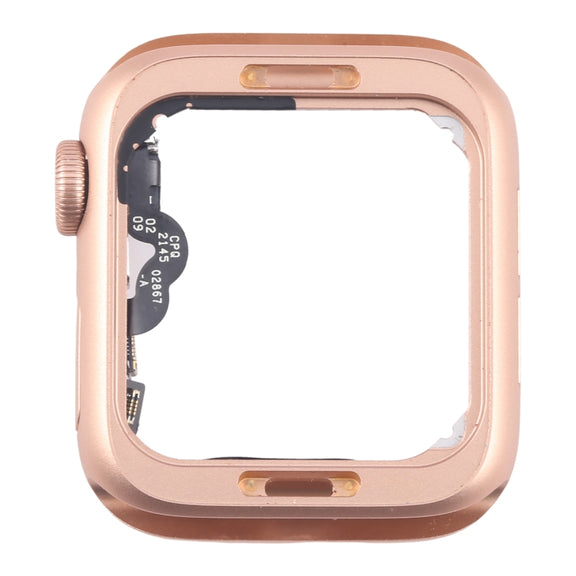 For Apple Watch SE 2020 40MM LTE Aluminium Alloy Middle Frame Bezel Plate with Crown Spin Axis Flex Cable(Gold)