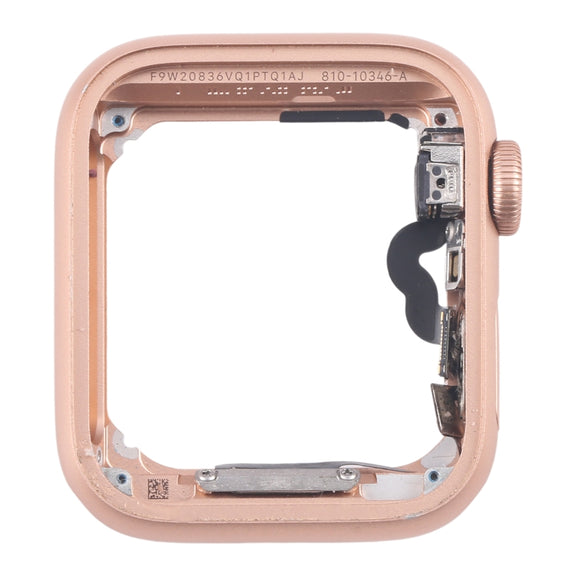 For Apple Watch Series 4 44MM LTE Aluminium Alloy Middle Frame Bezel Plate with Crown Spin Axis Flex Cable(Gold)