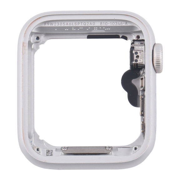 For Apple Watch Series 5 44MM LTE Aluminium Alloy Middle Frame Bezel Plate with Crown Spin Axis Flex Cable(Silver)