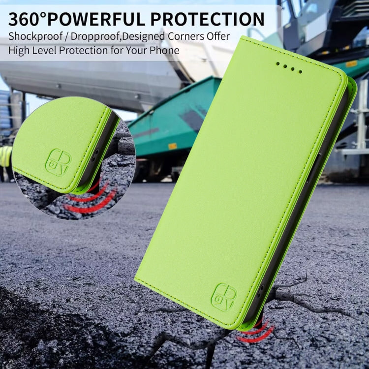 For Samsung Galaxy S24+ / S25+ 5G RC01 Dual-Folded Magnetic Suction RFID Leather Phone Case(Grass Green) - Galaxy S25+ 5G Cases by PMC TechLife | Online Shopping South Africa | PMC TechLife | Buy Now Pay Later Mobicred