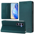For Samsung Galaxy S24+ / S25+ 5G RC01 Dual-Folded Magnetic Suction RFID Leather Phone Case(Dark Green) - Galaxy S25+ 5G Cases by PMC TechLife | Online Shopping South Africa | PMC TechLife | Buy Now Pay Later Mobicred