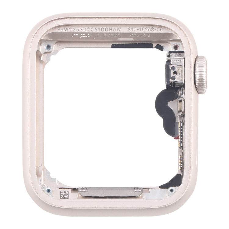 For Apple Watch SE 2022 44MM LTE Aluminium Alloy Middle Frame Bezel Plate with Crown Spin Axis Flex Cable(Starlight)