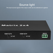 Measy MT4324 4K 30Hz 2 In 4 Out HDMI Matrix Switch Support Seamless Switching, EU Plug(Black)