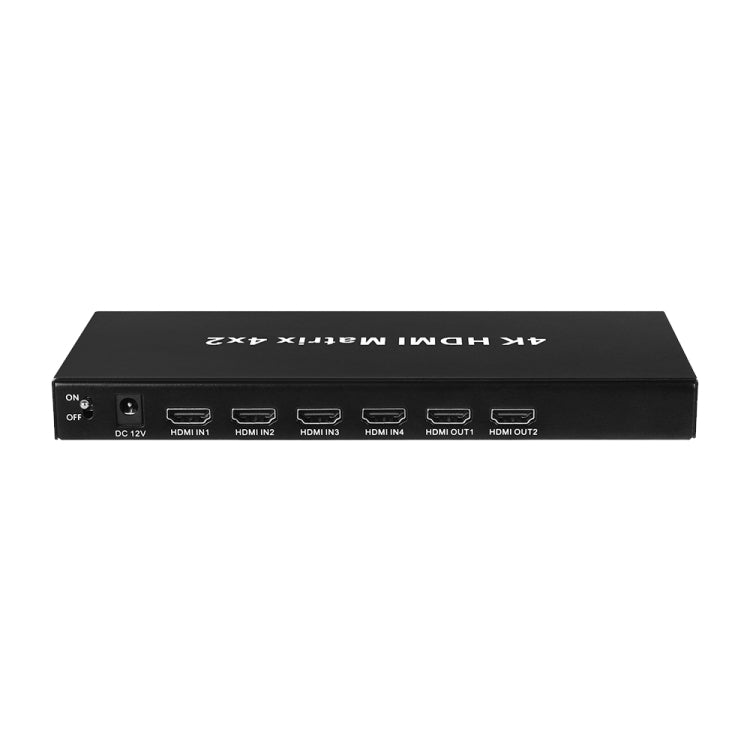 Measy MT4342 4K 30Hz 4 In 2 Out HDMI Matrix Switch Support Seamless Switching, US Plug(Black) - free shipping - PMC TechLife - Order now!