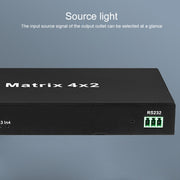 Measy MT4342 4K 30Hz 4 In 2 Out HDMI Matrix Switch Support Seamless Switching, EU Plug(Black)