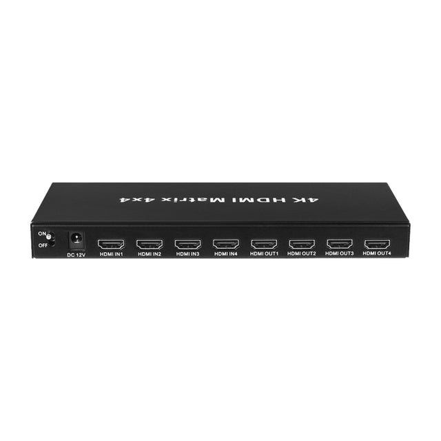 Measy MT4344 4K 30Hz 4 In 4 Out HDMI Matrix Switch Support Seamless Switching, UK Plug(Black)