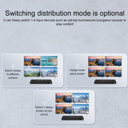 Measy MT4344 4K 30Hz 4 In 4 Out HDMI Matrix Switch Support Seamless Switching, UK Plug(Black)