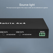 Measy MT4344 4K 30Hz 4 In 4 Out HDMI Matrix Switch Support Seamless Switching, EU Plug(Black)