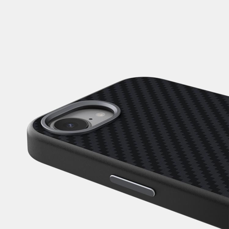 For iPhone 16e ABEEL C Carbon Fiber Series 6D Micro Relief MagSafe Phone Case(Black Red) - iPhone 16e Cases by PMC TechLife | Online Shopping South Africa | PMC TechLife | Buy Now Pay Later Mobicred