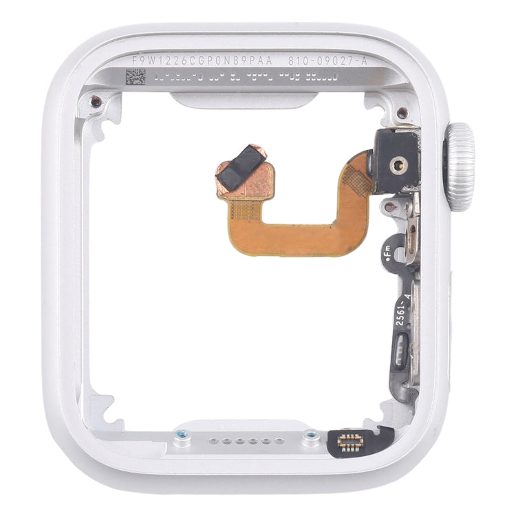 For Apple Watch Series 6 44MM LTE Aluminium Alloy Middle Frame Bezel Plate with Crown Spin Axis Flex Cable(Silver)