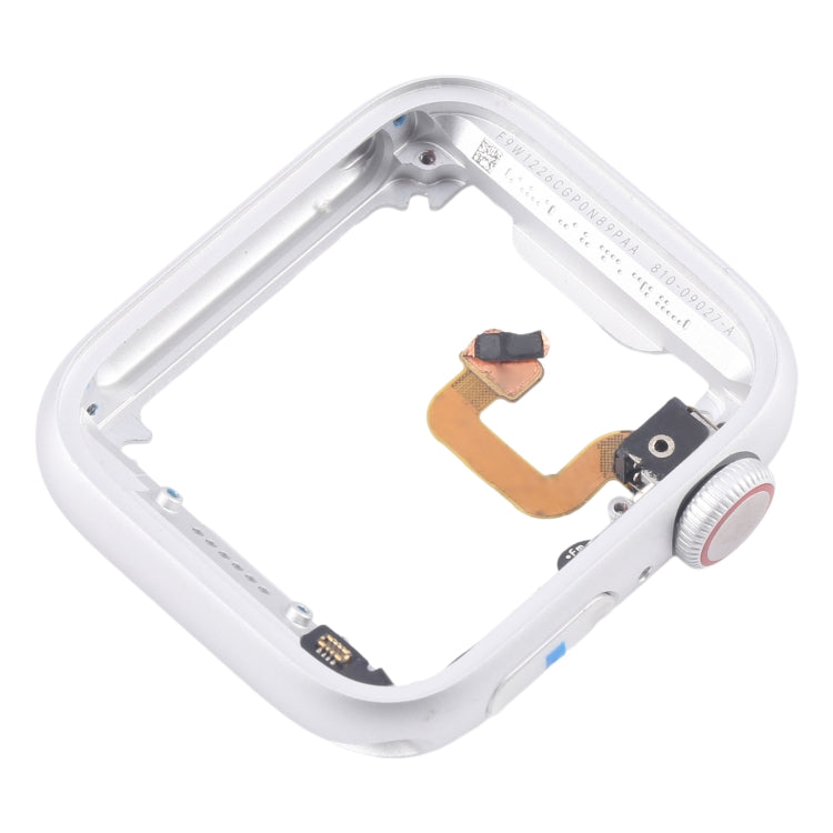 For Apple Watch Series 6 44MM LTE Aluminium Alloy Middle Frame Bezel Plate with Crown Spin Axis Flex Cable(Silver)