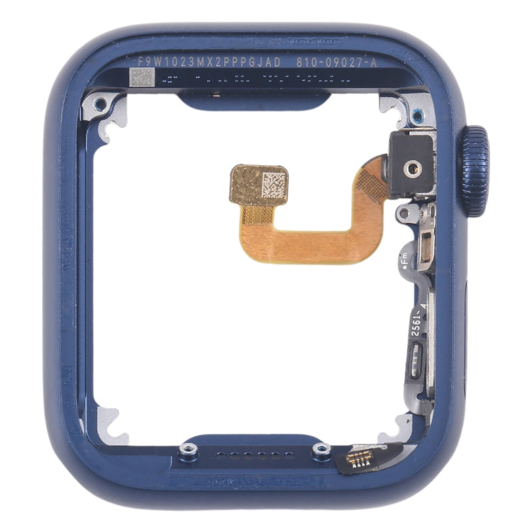 For Apple Watch Series 6 44MM LTE Aluminium Alloy Middle Frame Bezel Plate with Crown Spin Axis Flex Cable(Blue)