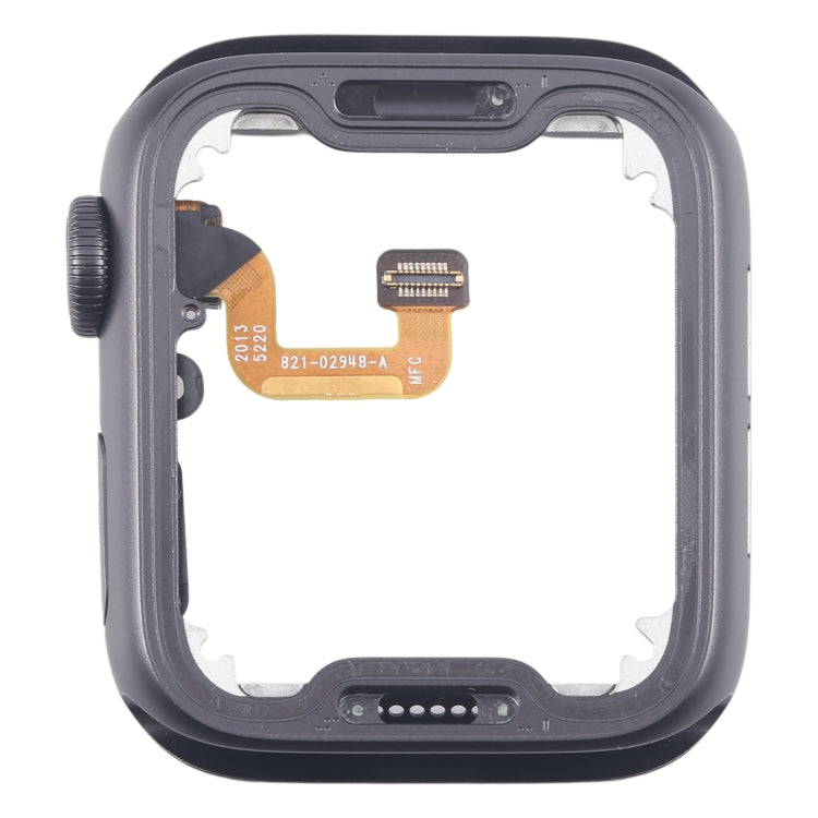 For Apple Watch Series 6 44MM GPS Aluminium Alloy Middle Frame Bezel Plate with Crown Spin Axis Flex Cable(Grey)
