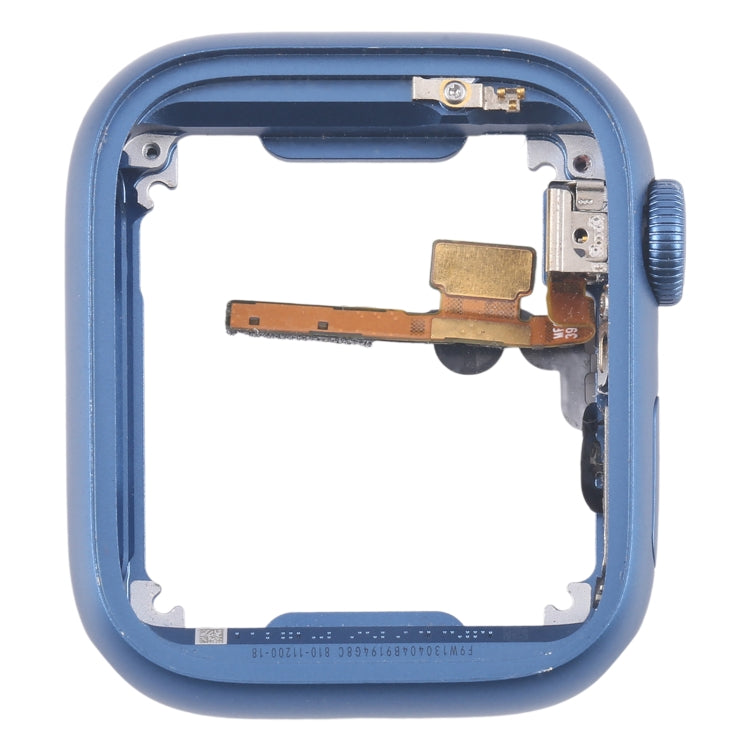 For Apple Watch Series 7 45MM GPS Aluminium Alloy Middle Frame Bezel Plate with Crown Spin Axis Flex Cable(Blue) - Middle Frame by PMC TechLife | Online Shopping South Africa | PMC TechLife | Buy Now Pay Later Mobicred