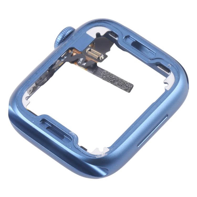 For Apple Watch Series 7 45MM GPS Aluminium Alloy Middle Frame Bezel Plate with Crown Spin Axis Flex Cable(Blue) - Middle Frame by PMC TechLife | Online Shopping South Africa | PMC TechLife | Buy Now Pay Later Mobicred