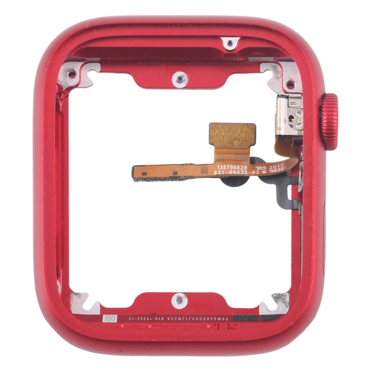 For Apple Watch Series 7 / 8 / 9 41MM LTE Aluminium Alloy Middle Frame Bezel Plate with Crown Spin Axis Flex Cable(Red) - Middle Frame by PMC TechLife | Online Shopping South Africa | PMC TechLife | Buy Now Pay Later Mobicred