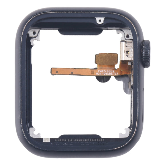 For Apple Watch Series 7 / 8 / 9 45MM LTE Aluminium Alloy Middle Frame Bezel Plate with Crown Spin Axis Flex Cable(Midnight)
