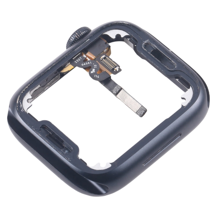 For Apple Watch Series 7 / 8 / 9 45MM LTE Aluminium Alloy Middle Frame Bezel Plate with Crown Spin Axis Flex Cable(Midnight)