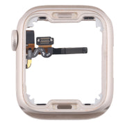 For Apple Watch Series 7 / 8 / 9 45MM LTE Aluminium Alloy Middle Frame Bezel Plate with Crown Spin Axis Flex Cable(Starlight)