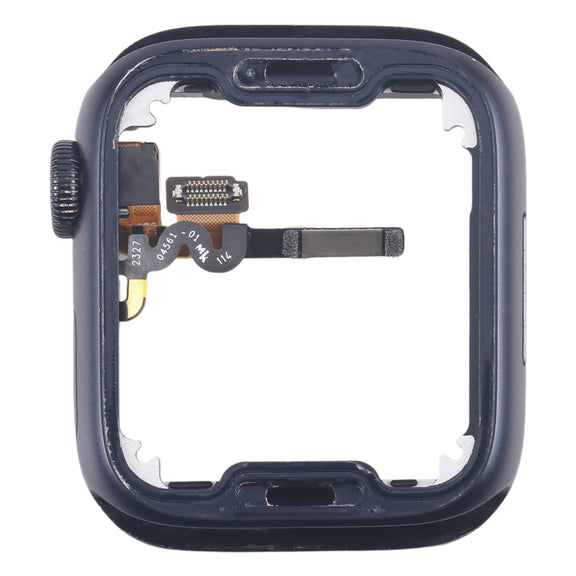 For Apple Watch Series 7 / 8 / 9 45MM GPS Aluminium Alloy Middle Frame Bezel Plate with Crown Spin Axis Flex Cable(Midnight)