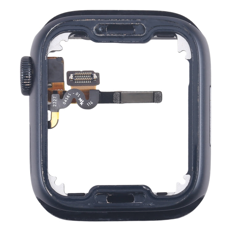 For Apple Watch Series 7 / 8 / 9 45MM GPS Aluminium Alloy Middle Frame Bezel Plate with Crown Spin Axis Flex Cable(Midnight)