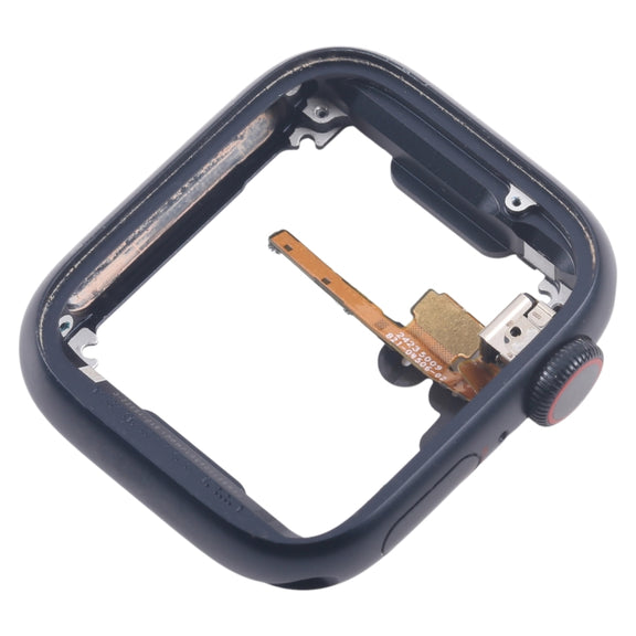 For Apple Watch Series 7 / 8 / 9 45MM GPS Aluminium Alloy Middle Frame Bezel Plate with Crown Spin Axis Flex Cable(Midnight)