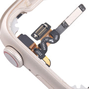 For Apple Watch Series 7 / 8 / 9 45MM GPS Aluminium Alloy Middle Frame Bezel Plate with Crown Spin Axis Flex Cable(Starlight)