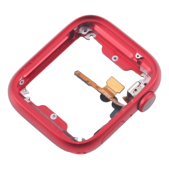 For Apple Watch Series 7 / 8 / 9 45MM GPS Aluminium Alloy Middle Frame Bezel Plate with Crown Spin Axis Flex Cable(Red)