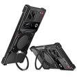 For ZTE nubia Z70 Ultra Mechanical Arm Borderless MagSafe Holder Metal Phone Case(Black Silver) - free shipping - PMC TechLife - Order now!